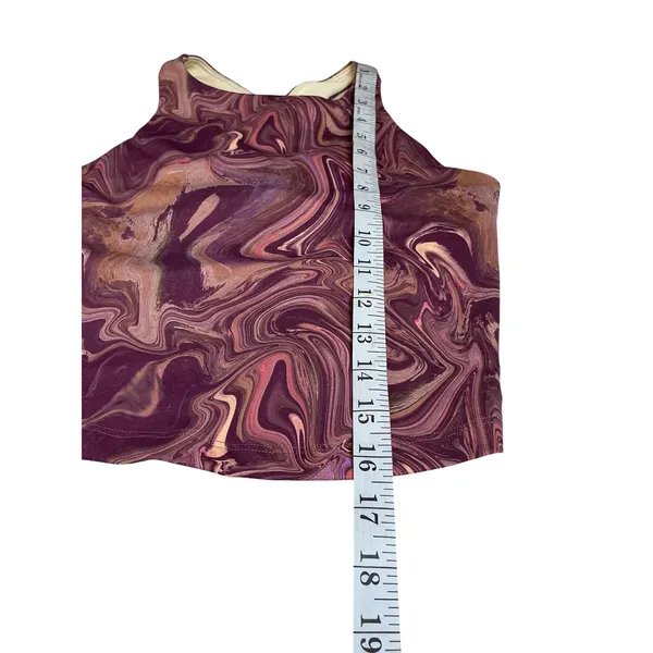 Beyond Yoga Womens Small Plum‎ Copper Marble High Neck Racerback Athletic Tank - Image 7