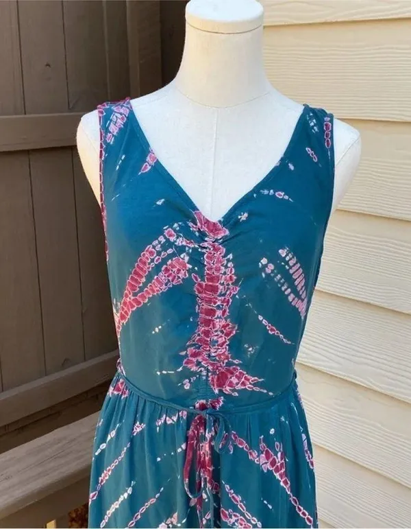 NWT Young Fabulous and Broke Tie Dye Maxi Dress Size Medium - Image 8