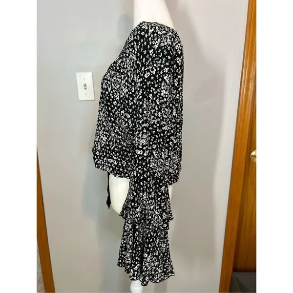 Intimately‎ Free People boho ruffle sleeve lace bodysuit size S BIN P - Image 2