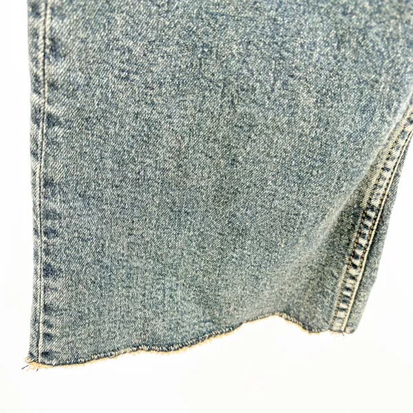 Motel Denim Womens Blue Distressed Raw Waist Low Rise Y2K Flare Jeans Size 31/S - Image 7