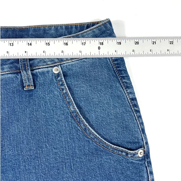 Banana Republic Mid-Rise Barrel Jean‎ 33/16 Medium Wash Casual Chic Minimalist - Image 8