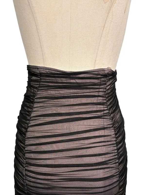 House of CB Leonela Ruched Mesh Skirt Size Small - Image 8