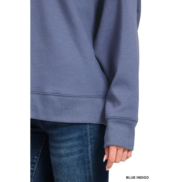 Zenana Scuba Collared‎ Pullover & Center Seam Pants Set - Blue Indigo - Medium - Image 9