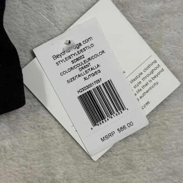 Beyond Yoga Space Dye V-Neck Racerback Sports Bra Dark Knight SD8002 XL NWT - Image 4