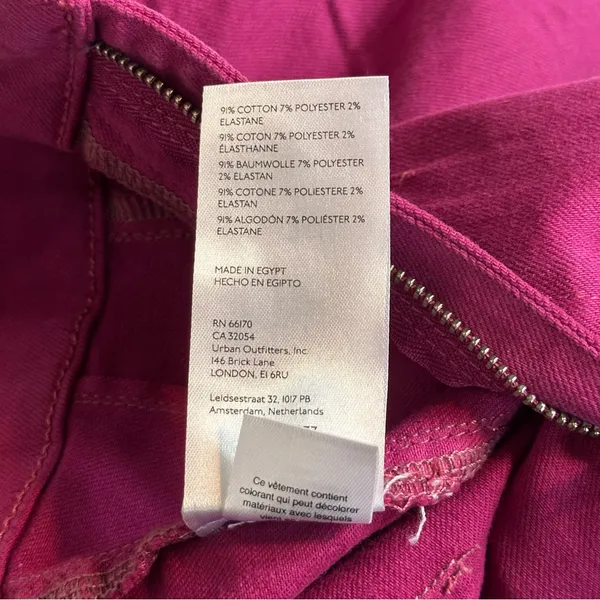 We The Free Jayde Super High Rise Flare Jeans Retro Inspired Raspberry Size 31 - Image 11