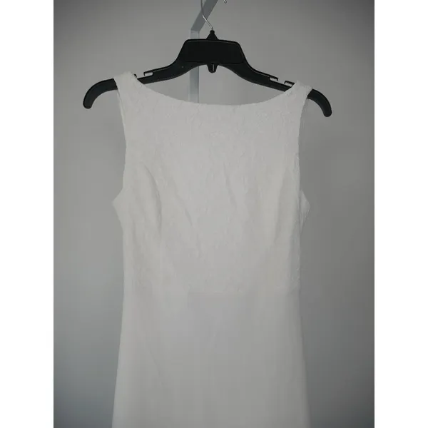 Lulu's White Lace Boat Neck Cutout Back Maxi Dress XS - Image 5