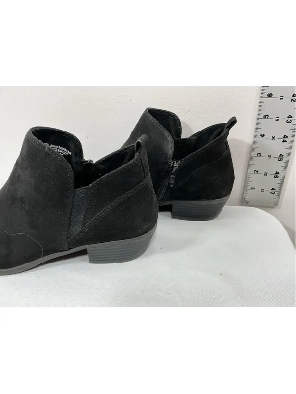 Womans So Pearblk Booties Size 10 M Black Block Heel Almound Toe - Image 3