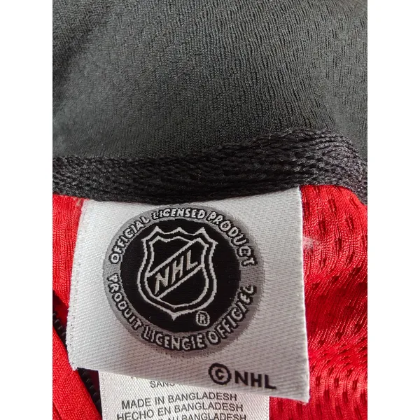 Men’s Chicago Blackhawks NHL Quarter Zip Pullover Red XL - Image 4