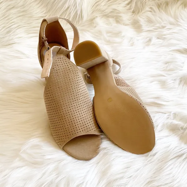 NEW Reda Taupe Suede Sandal Open Toe Ankle Strap SZ-9 - Image 8
