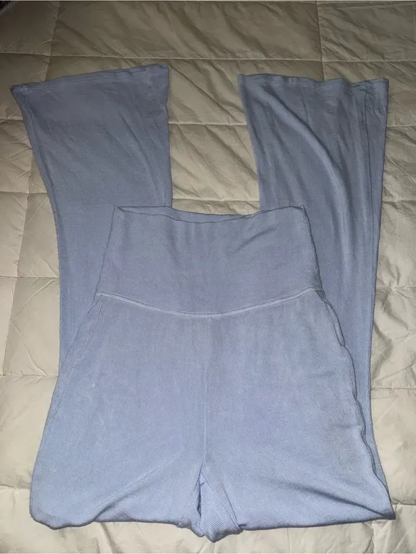 aerie Light Blue Wide Leg Pants - Image 3