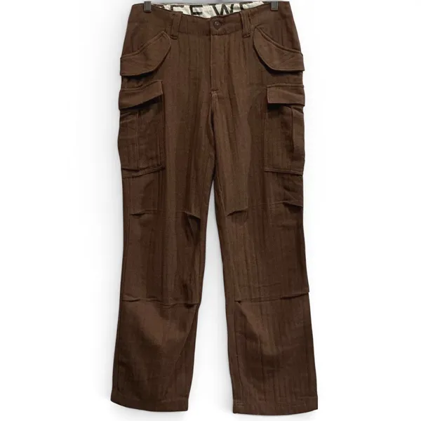 Free People‎ We The Free Last Catch Check Trousers Brown Slouchy Pants XS 2 - Image 3