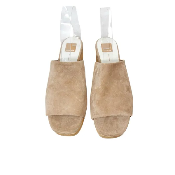 Dolce Vita Dorado Suede Studded Platform Wooden Sandals Size 9.5 - Image 6