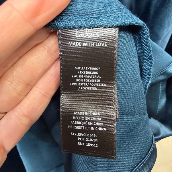 NEW Lulus Captivating Presence Dark Teal Satin Open Cowl Back Maxi Dress Large - Image 13