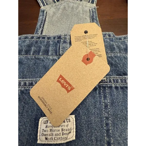Levi’s Vintage Two Horse Brand Bib Work Clothing Overalls XL Denim Romper Retro - Image 7