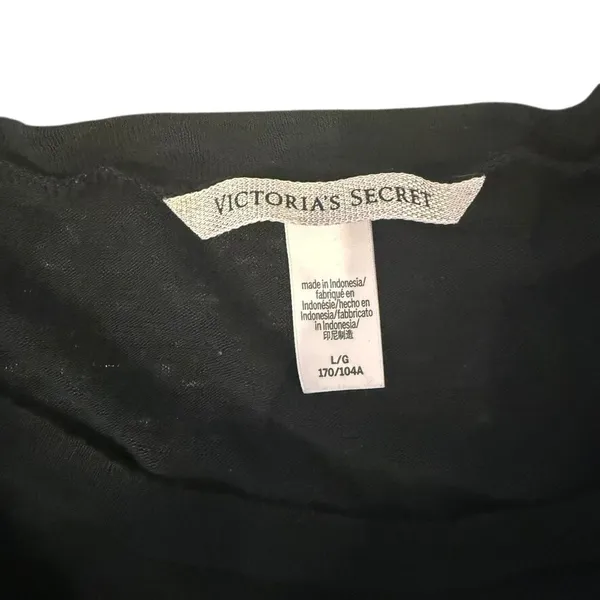 Victoria's Secret Long Sleeve Pajama Shirt in Black, Size L - Image 2