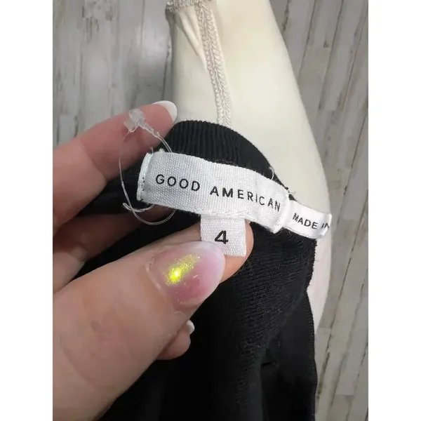 Good American Women's Ruched Side Tank Top Black Size 4 Sleeveless Casual‎ - Image 6