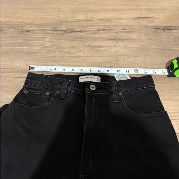 Abercrombie & Fitch Vintage Ultra High Rise 90s Straight Jean saturated‎ black 2 - Image 7
