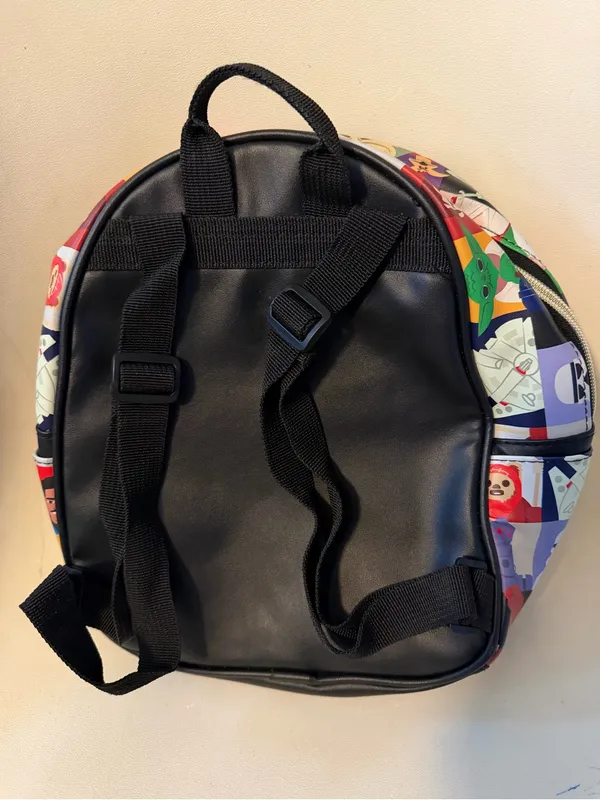 Star Wars Mini Backpack with Gold Logo and Multicolor Character Panels - Image 2
