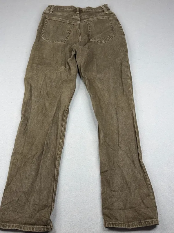 Abercrombie Curve Love 90s Straight Jeans 27 Brown Taupe High Rise 31 - Image 3