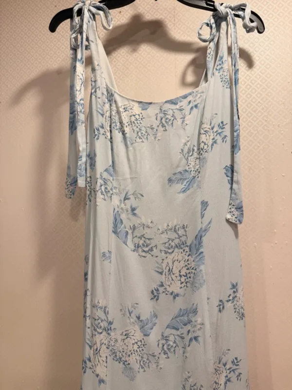Anthropologie Awaylee Tie Strap Maxi Dress Romantic Event Wedding Guest Vacation Size S Boho - Image 9