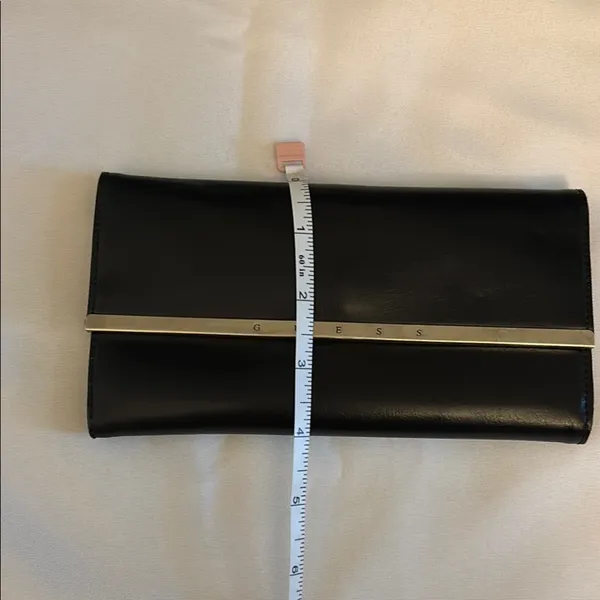 GUESS Black Wallet with Silver Accent – EUC - Image 12