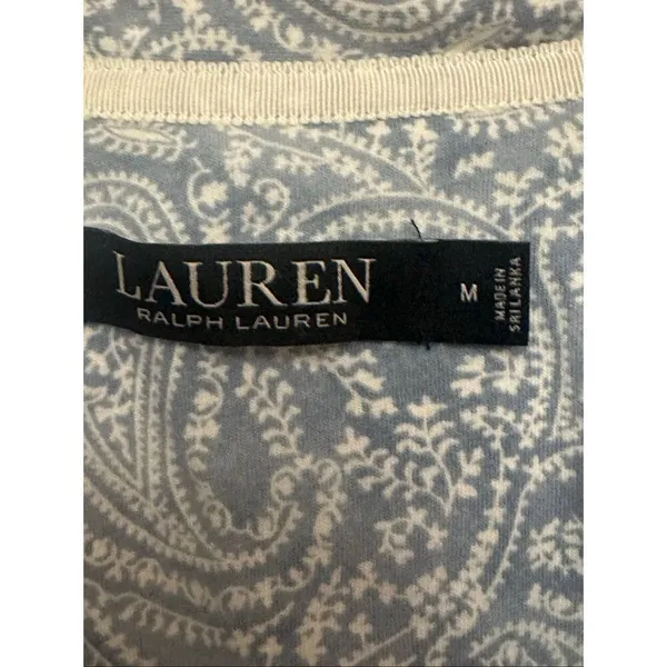 Lauren Ralph Lauren paisley print pajama set. Size: M - Image 6