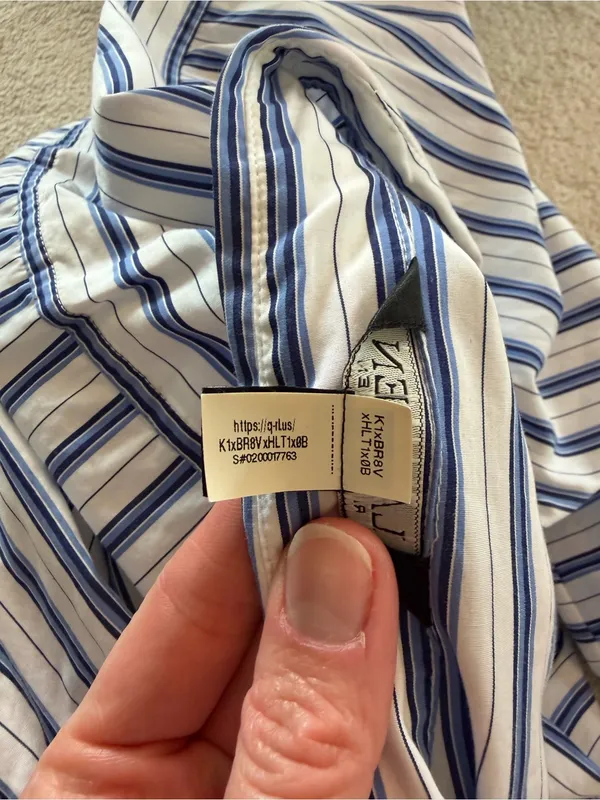 Lauren Ralph Lauren Cotton Striped Tie Front Monogram Shirt Dress Size 10 - Image 8