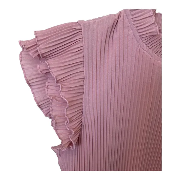 Gibson X Glam Womens Steph Taylor Jackson Pleated Ruffle Sleeve Blouse - Sz M - Image 4