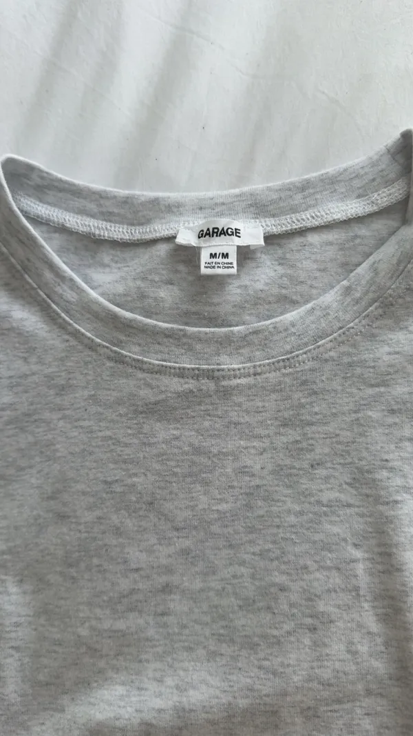 Garage Heather Grey Crop Top - Image 2
