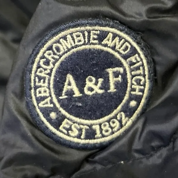 Abercrombie & Fitch Women's Black Fur Hooded Button Parka Puffer Coat Jacket S - Image 4