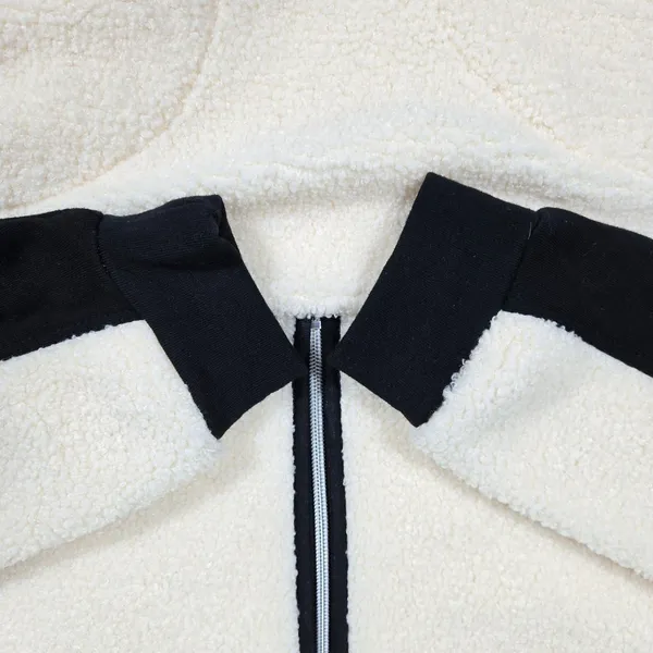 Sanctuary Womens Quarter Zip Sherpa Fleece Pullover CT3228MX2 Cream Neon S‎ - Image 6