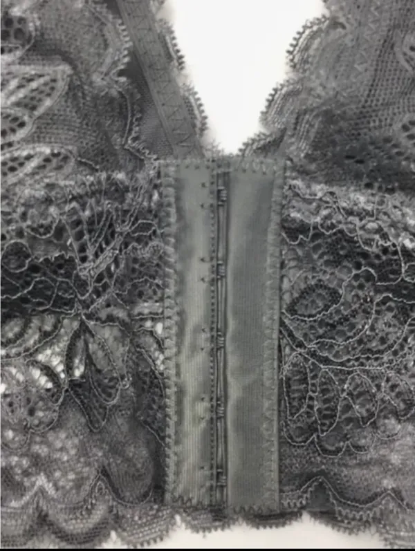 Sophie B. Intimates Grey/ Silver Lace Bralette - Image 3