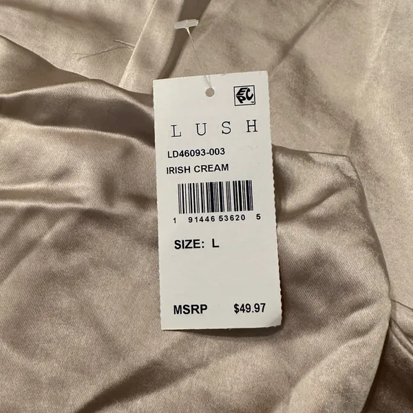 Lush Satin Mock-Neck Midi Dress - NWT - Size L - Image 9