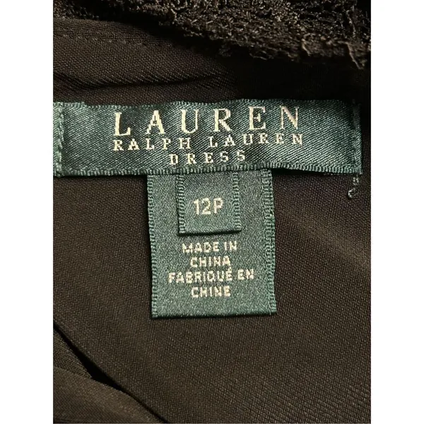Lauren Ralph Lauren Black Lace Women’s Dress SZ-12P (8647) - Image 6