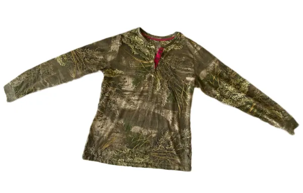 Camo Long Sleeve Henley Shirt 🔥 - Image 3