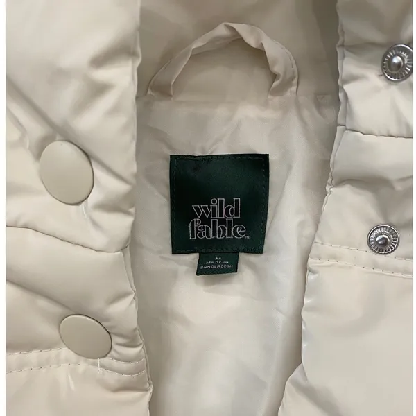 Wild Fable Iridescent Shine Duvet Puffer Jacket Womens M Y2K‎ Blue - Image 7
