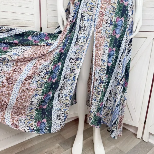JAASE Endless Summer‎ Boho Multi Floral Print Open Back Maxi Sundress Small - Image 6