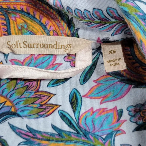 Soft Surroundings Harbor Orleans Pajamas Womens XS Floral Paisley Sleepwear - Image 2