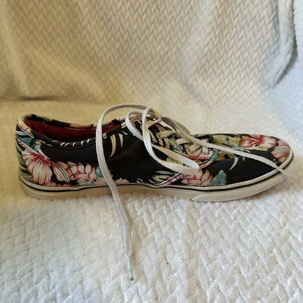 Vans Hawaiian Floral Low Top Sneakers Size 9.5 - Image 4
