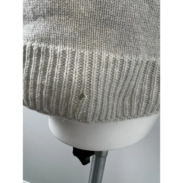 The Row Gray Short Sleeve Cashmere Sweater Need Repair Small - Image 7