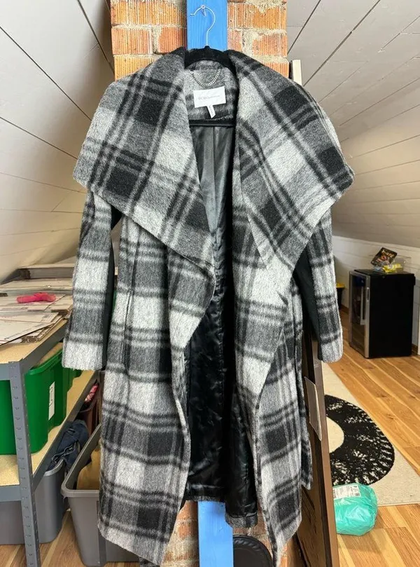 BCBGeneration Wool Plaid Trench Coat - Image 6