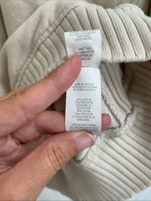 AERIE “Cheers” Down-To-Earth Sweatshirt in Soft Oat Size M - Image 10