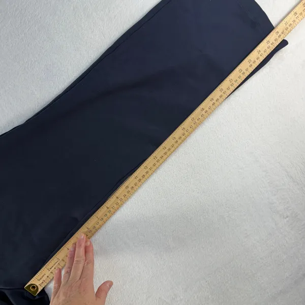Quince S Straight Leg Ultra-Stretch Ponte Pants Navy Blue Officecore High Rise - Image 10