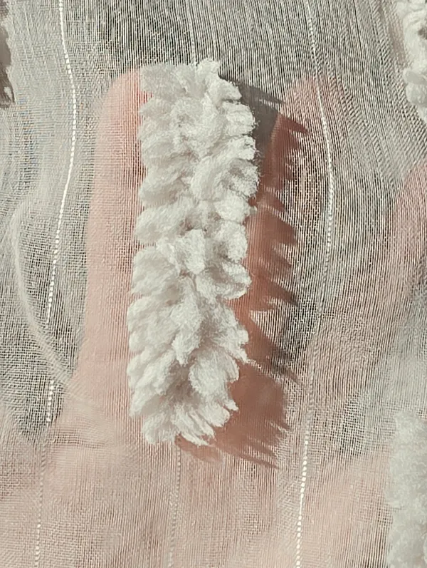NEW YUMI Sheer Puff Sleeve Top Small - Image 4