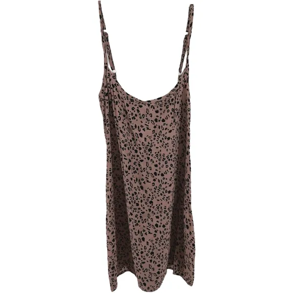 Reformation Vivette Slip Dress Leopard Animal Print Tie Cami Tank Pink Black XS - Image 2