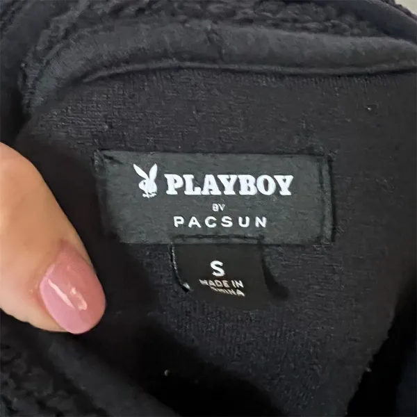 Playboy by PacSun Women's Half Zip Pullover Sweater Black Size S - Image 7