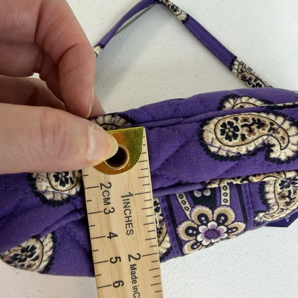 Vera Bradley Simply‎ Violet Wristlet Wallet Purple Floral Paisley Zip ID Card - Image 14