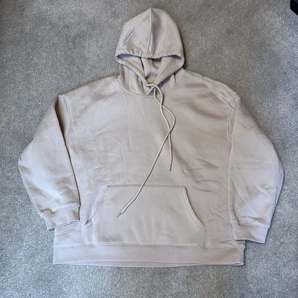 Cupshe‎ Tan Pocket Drawstring Pullover Hoodie Size L - Image 3