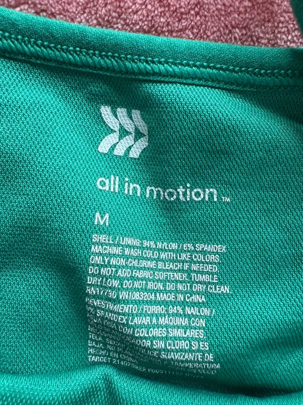 All in Workout Motion Top Tank Green - Image 2