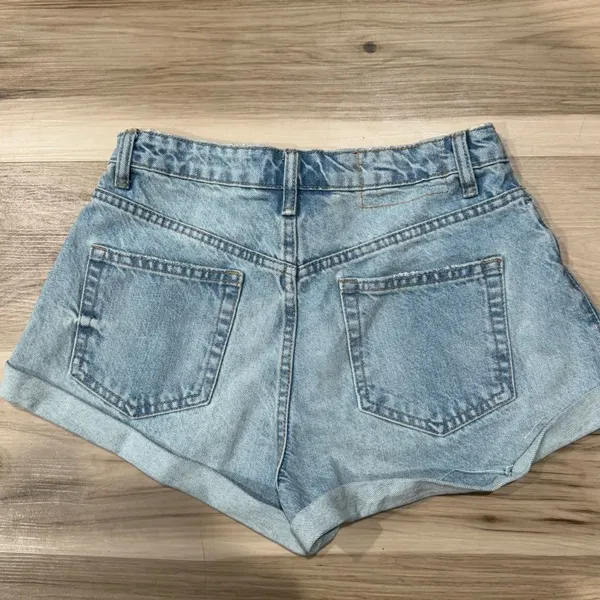 Zara Blue Denim Cuffed Jean Short Women’s 4 - Image 4